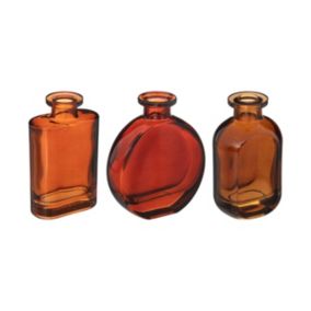 Lot de 3 Vases Soliflores en Verre teinté