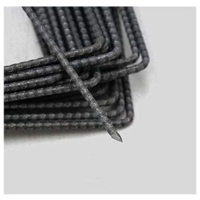 Lot de 30 Agrafes de fixation Métal pour toile de paillage ou géotextile avec pointes biseautées 20cmX20cmX20cm