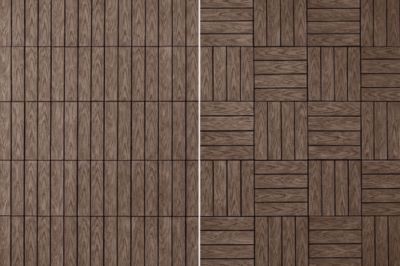 Lot de 30 dalles clipsables terrasse en composite RILA brun 30x30cm
