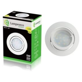 Lot de 30 Spot Led Encastrable Complete Blanc Orientable lumière Blanc Chaud eq. 50W ref.193 Diamètre Spot 83mm, Percage 70mm