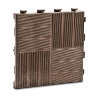 LOT de 4 (0,64 m2) Dalles de terrasse composite marron LATERA Original 40x40x4,5 cm
