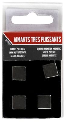 Lot de 4 aimants très puissant carrés