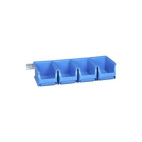 Lot de 4 bacs à bec taille 3 avec rail ProfiPlus Allit