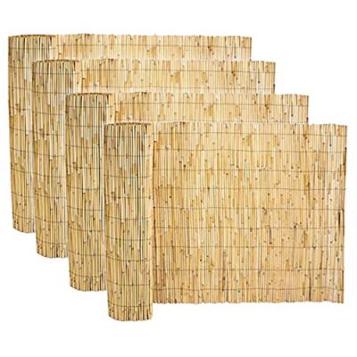 Lot de 4 canisse en bambou, clôture de jardin, brise vue, couverture de protection contre le vent et le soleil - P 100 x L 500 cm