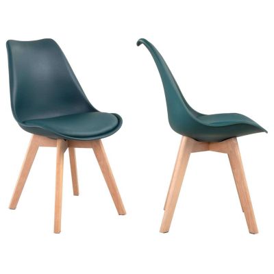 Lot de 4 chaise happy garden simili-cuir 81 cm bleu