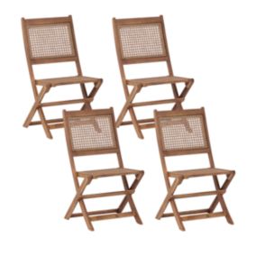 Lot de 4 chaises Bois clair PARAGGI