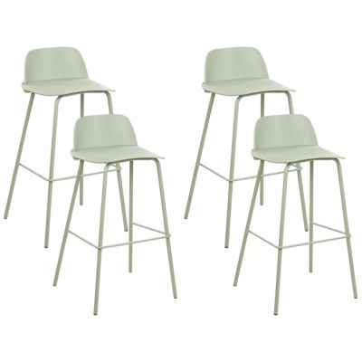 Lot de 4 chaises de bar MORA Vert clair