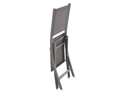 Lot de 4 chaises de jardin en aluminium pliables wengé/tonka Essentia - Hespéride