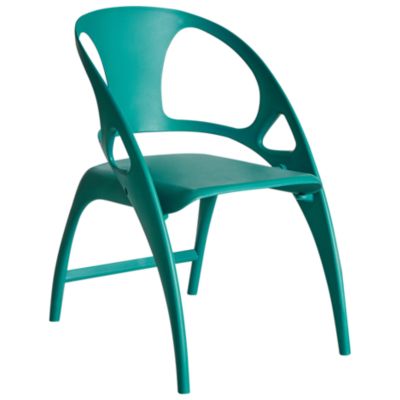 Lot de 4 chaises de jardin NEMI Pliant Bleu paon