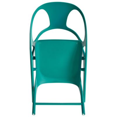 Lot de 4 chaises de jardin NEMI Pliant Bleu paon