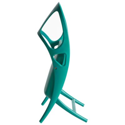 Lot de 4 chaises de jardin NEMI Pliant Bleu paon