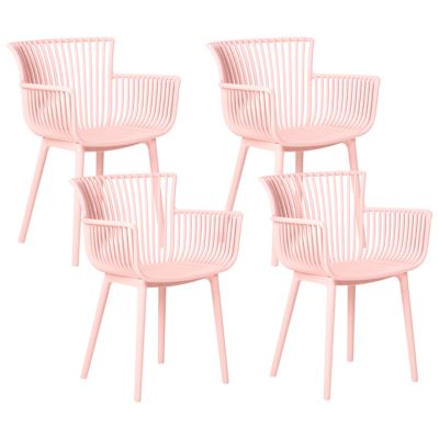 Lot de 4 chaises de jardin PESARO Rose
