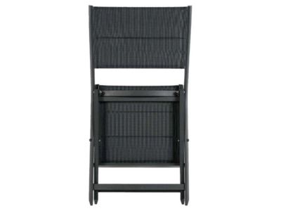 Lot de 4 chaises de jardin pliables Poivre et Graphite Allure - Hespéride