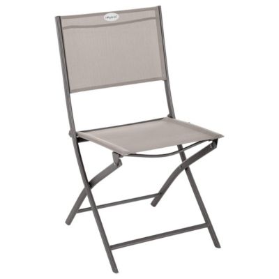 Lot de 4 chaises de jardin pliantes Modula Noisette & Tonka - Hespéride