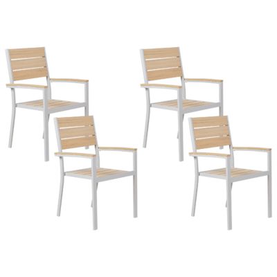 Lot de 4 chaises de jardin PRATO Beige