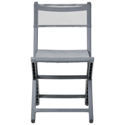 Lot de 4 chaises de jardin TALCA Gris foncé