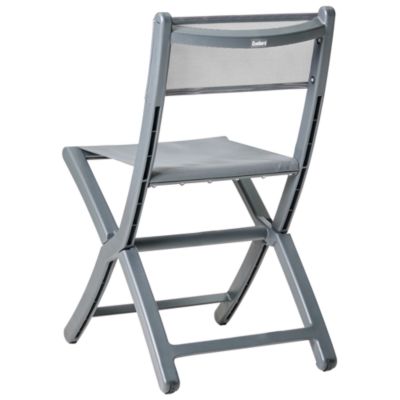 Lot de 4 chaises de jardin TALCA Gris foncé
