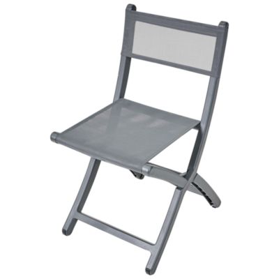 Lot de 4 chaises de jardin TALCA Gris foncé