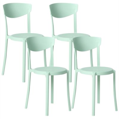 Lot de 4 chaises de jardin VIESTE Vert menthe