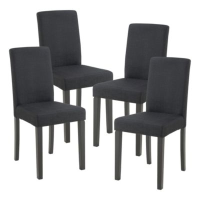 Lot de 4 chaises de salle à manger Hamburg noir en.casa