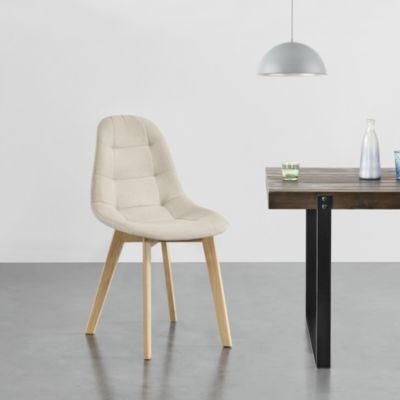 Lot de 4 Chaises de Salle à Manger Kopparberg 86 x 53 x 47 cm Beige en.casa