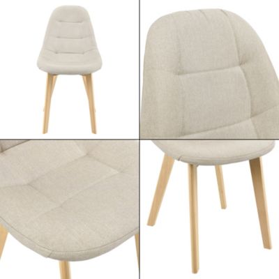 Lot de 4 Chaises de Salle à Manger Kopparberg 86 x 53 x 47 cm Beige en.casa