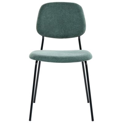 Lot de 4 chaises de salle à manger RILEY Tissu Vert