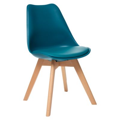 Lot de 4 chaises de table Baya Atmosphera bleu canard