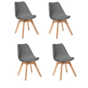 Lot de 4 chaises de table Baya Atmosphera gris