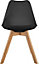 Lot de 4 chaises de table Baya Atmosphera H. 81 cm noir