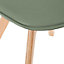 Lot de 4 chaises de table Baya Atmosphera H. 81 cm vert kaki