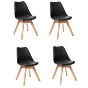 Lot de 4 chaises de table Baya Atmosphera noir
