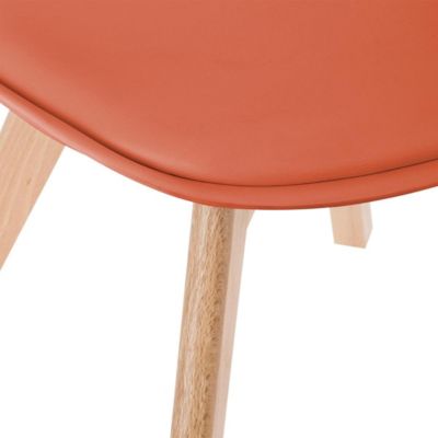 Lot de 4 chaises de table Baya Atmosphera orange