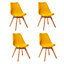 Lot de 4 chaises de table Baya jaune