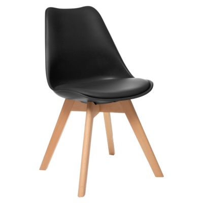Lot de 4 chaises de table Baya noir