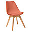 Lot de 4 chaises de table Baya orange