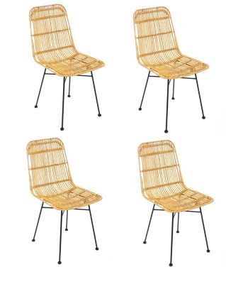 Lot de 4 chaises de table Kubu Atmosphera beige