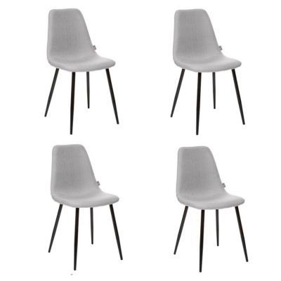 Lot de 4 chaises de table Tyka Atmosphera gris