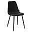 Lot de 4 chaises de table Tyka Atmosphera H. 86 cm noir