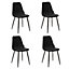 Lot de 4 chaises de table Tyka Atmosphera H. 86 cm noir