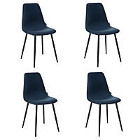 Lot de 4 chaises de table Tyka bleu nuit