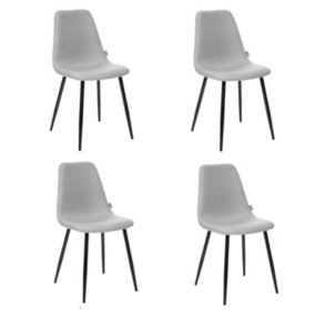 Lot de 4 chaises de table Tyka gris
