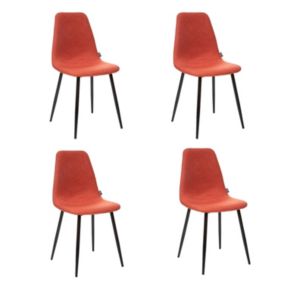 Lot de 4 chaises de table Tyka orange