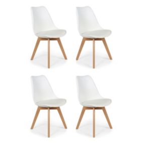 Lot de 4 Chaises Design "Flaubert" 82cm Blanc