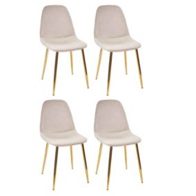 Lot de 4 Chaises Design "Royal" 86cm Taupe