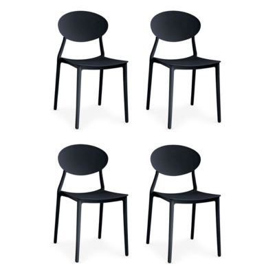 Lot de 4 Chaises Design "Tojal" 81cm Noir