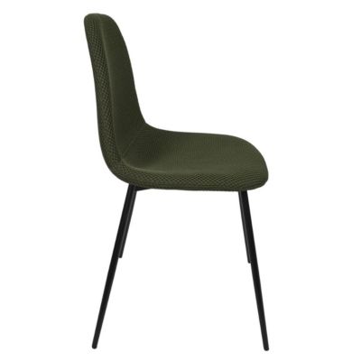 Lot de 4 chaises en tissu texturé maille 3D kaki - ELECTRON