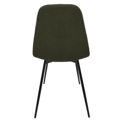 Lot de 4 chaises en tissu texturé maille 3D kaki - ELECTRON