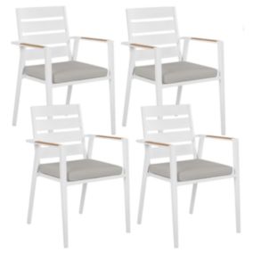 Lot de 4 chaises Métal Gris TAVIANO