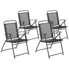 Lot de 4 chaises Métal Noir LIVO